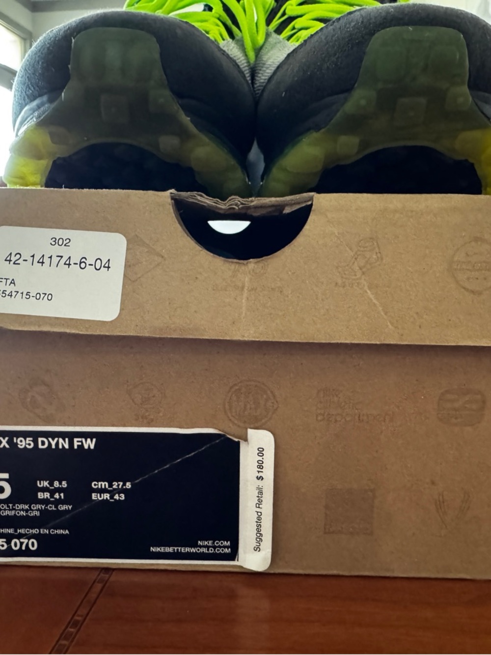 Nike Air Max 95 Dyn FW - Black & Volt Green